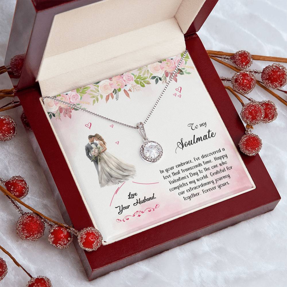 valentine-6b Eternal Hope Necklace, Gift to my Soulmate with Beautiful Message Card