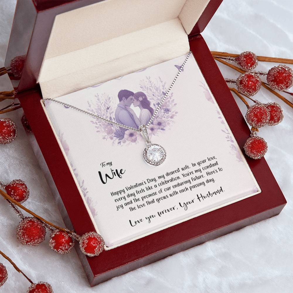 Valentine-st14a Eternal Hope Necklace, Gift to my Wife with Beautiful Message Card.