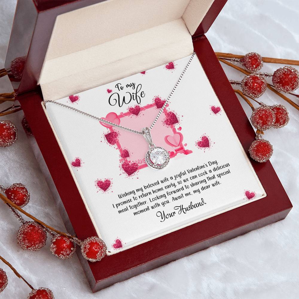 valentine-32b Eternal Hope Necklace, Gift to my Soulmate with Beautiful Message Card