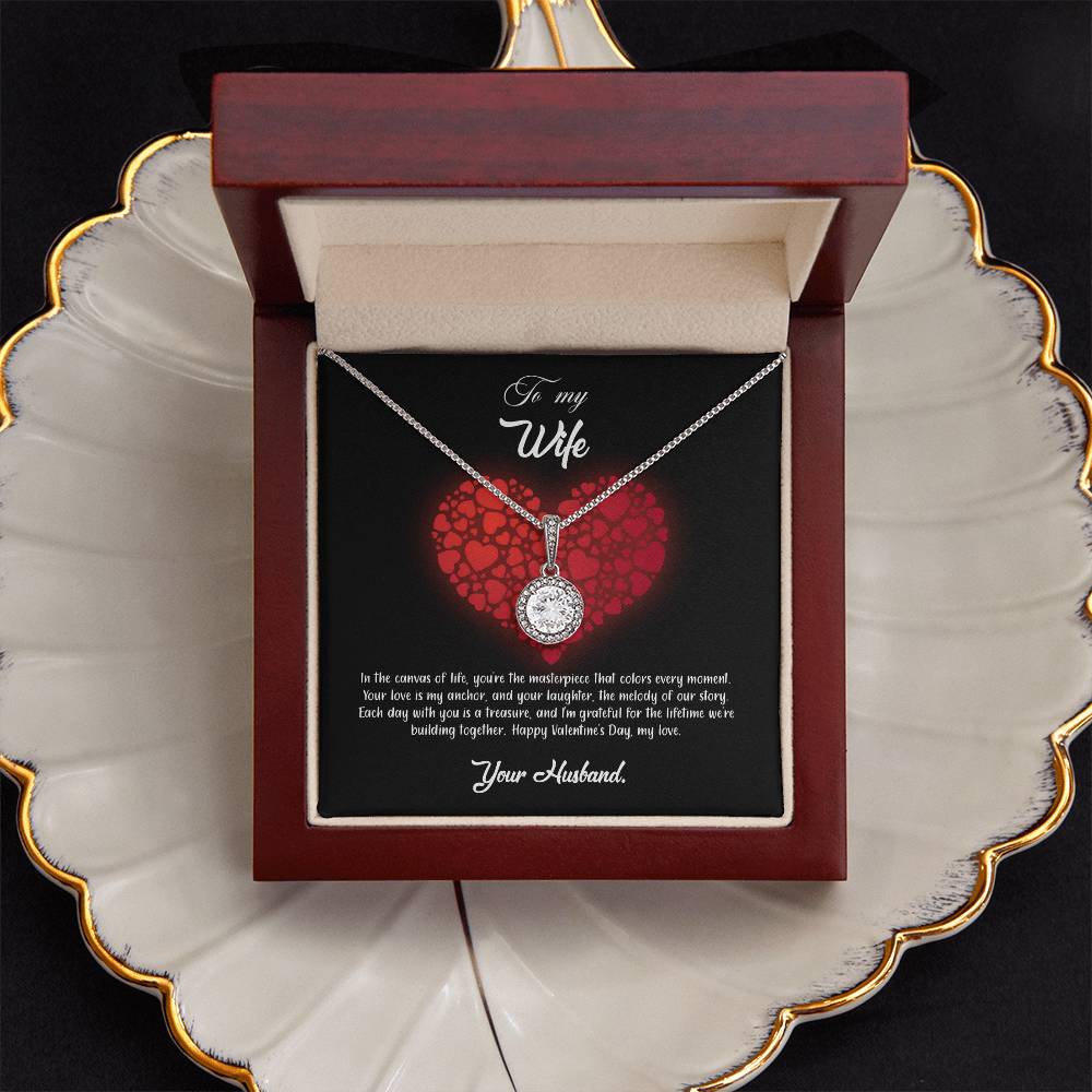 valentine-23a Eternal Hope Necklace, Gift to my Wife with Beautiful Message Card.