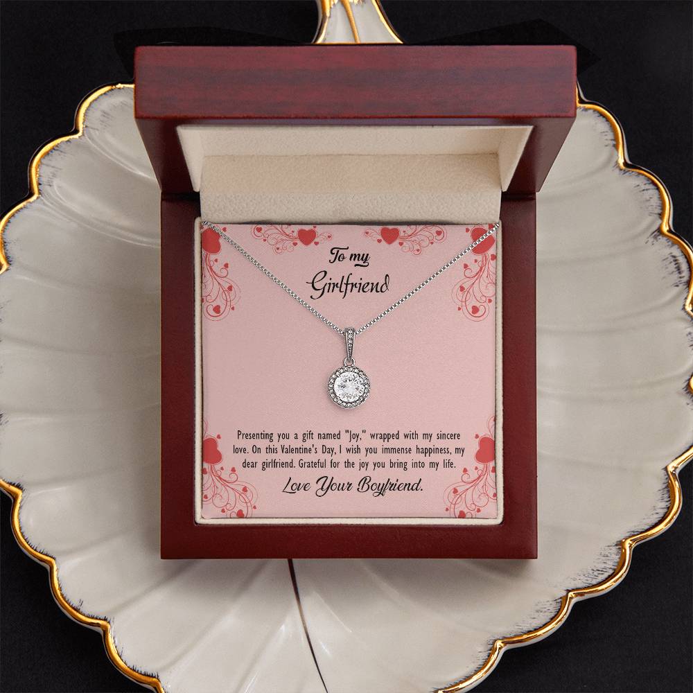 valentine-29c Eternal Hope Necklace, Gift to my Girlfriend with Beautiful Message Card