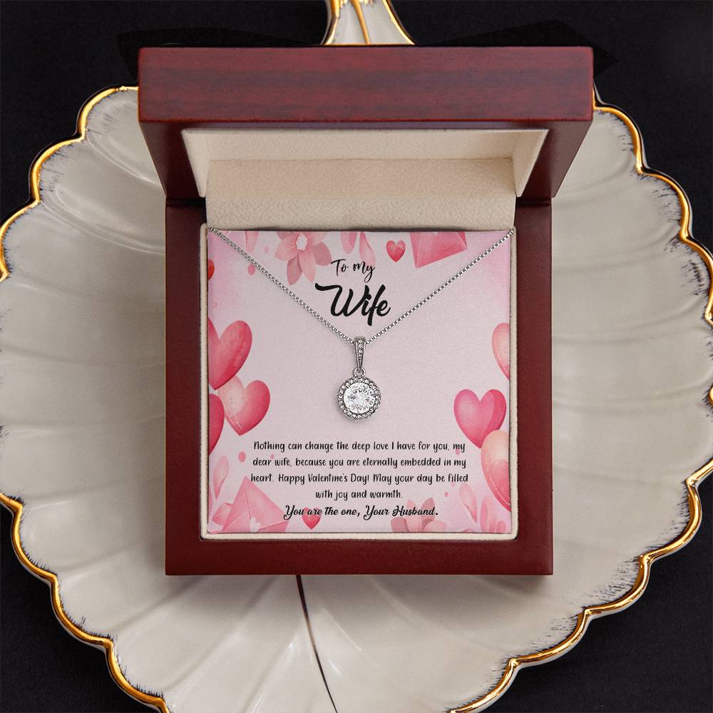 valentine-37a Eternal Hope Necklace, Gift to my Wife with Beautiful Message Card.