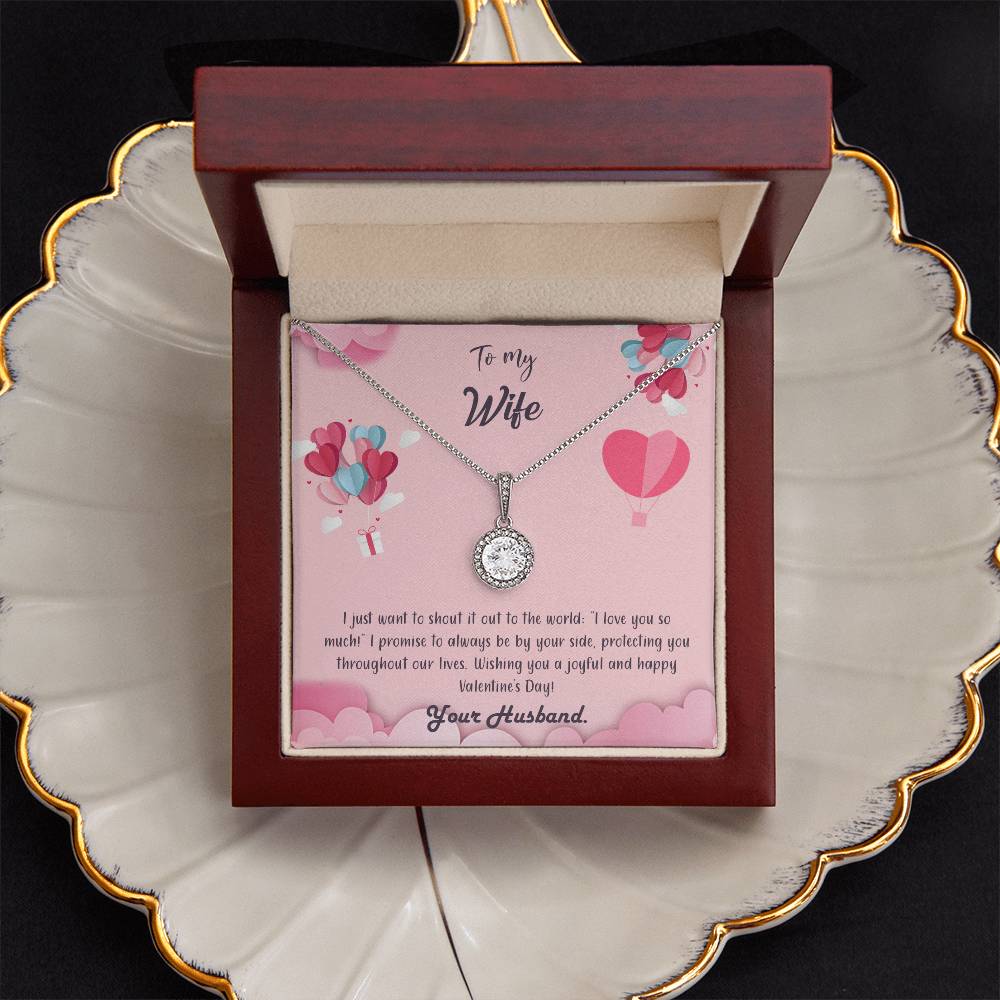 valentine-28a Eternal Hope Necklace, Gift to my Wife with Beautiful Message Card.