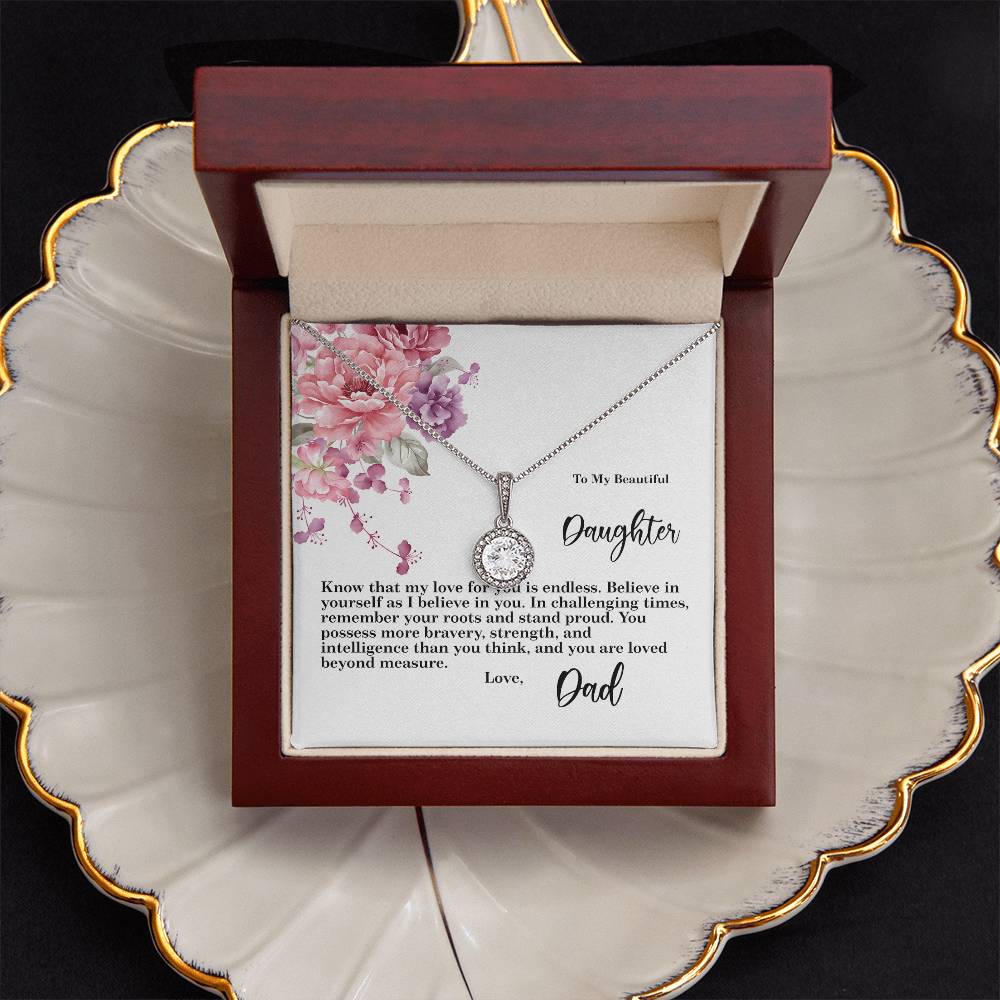 4027b Eternal Hope Necklace, Gift to my Daughter with Beautiful Message Card