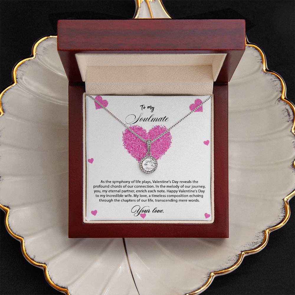 valentine-8b Eternal Hope Necklace, Gift to my Soulmate with Beautiful Message Card