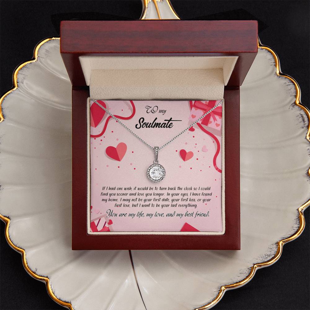 valentine-15b Eternal Hope Necklace, Gift to my Soulmate with Beautiful Message Card