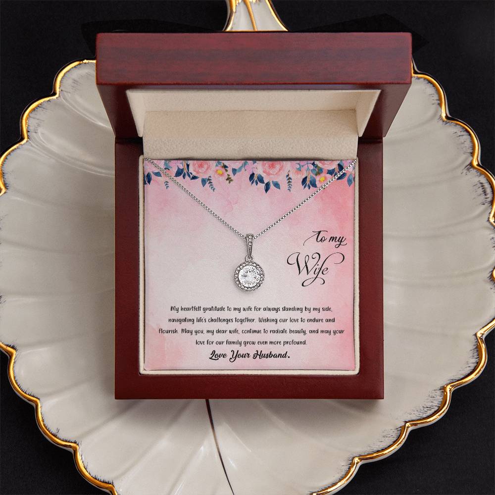 valentine-38a Eternal Hope Necklace, Gift to my Wife with Beautiful Message Card.