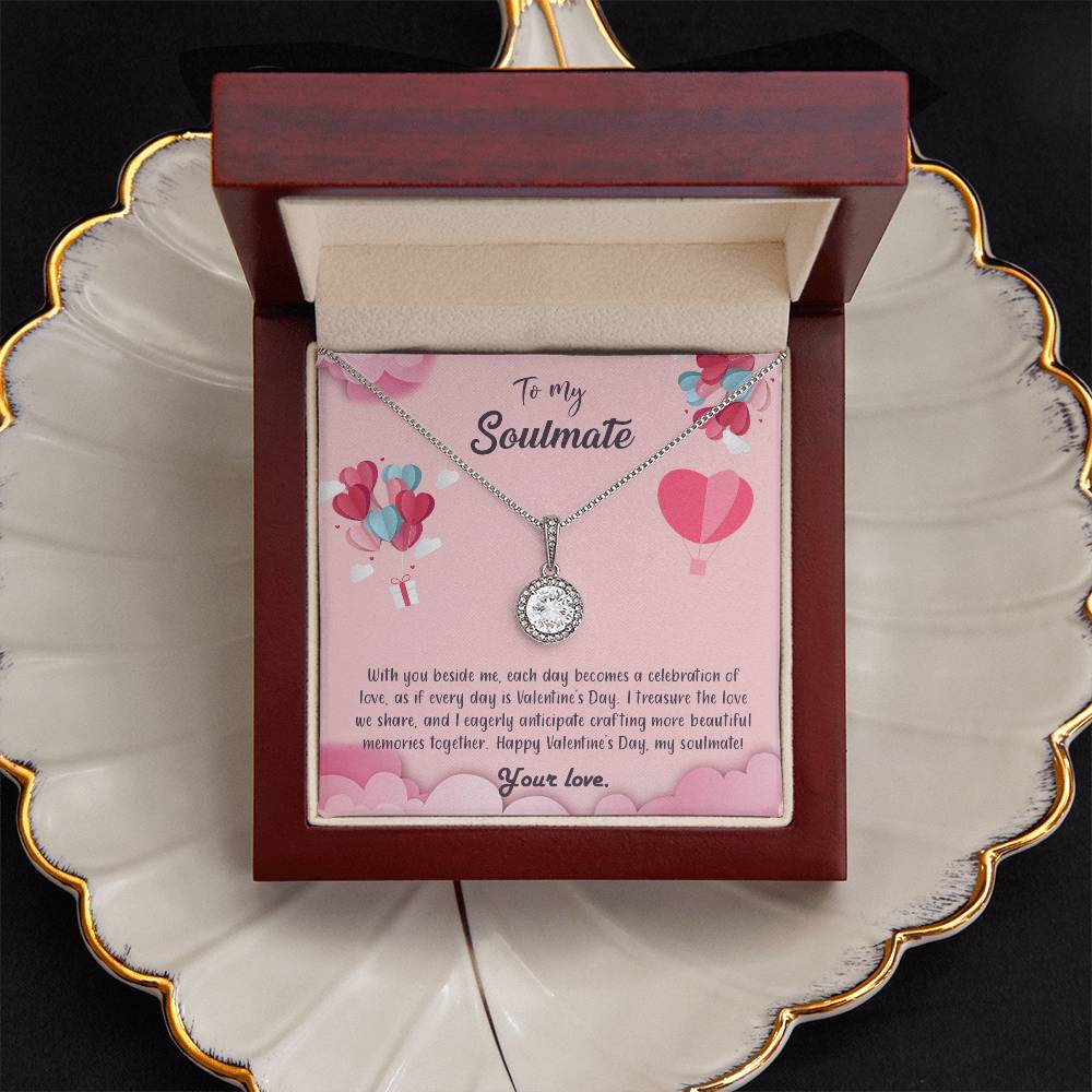 valentine-28b Eternal Hope Necklace, Gift to my Soulmate with Beautiful Message Card