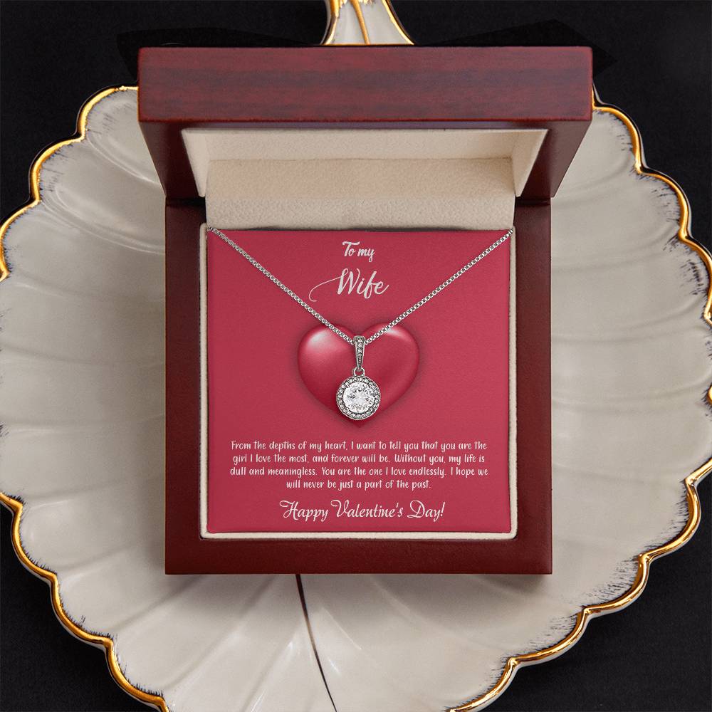 valentine-35a Eternal Hope Necklace, Gift to my Wife with Beautiful Message Card.