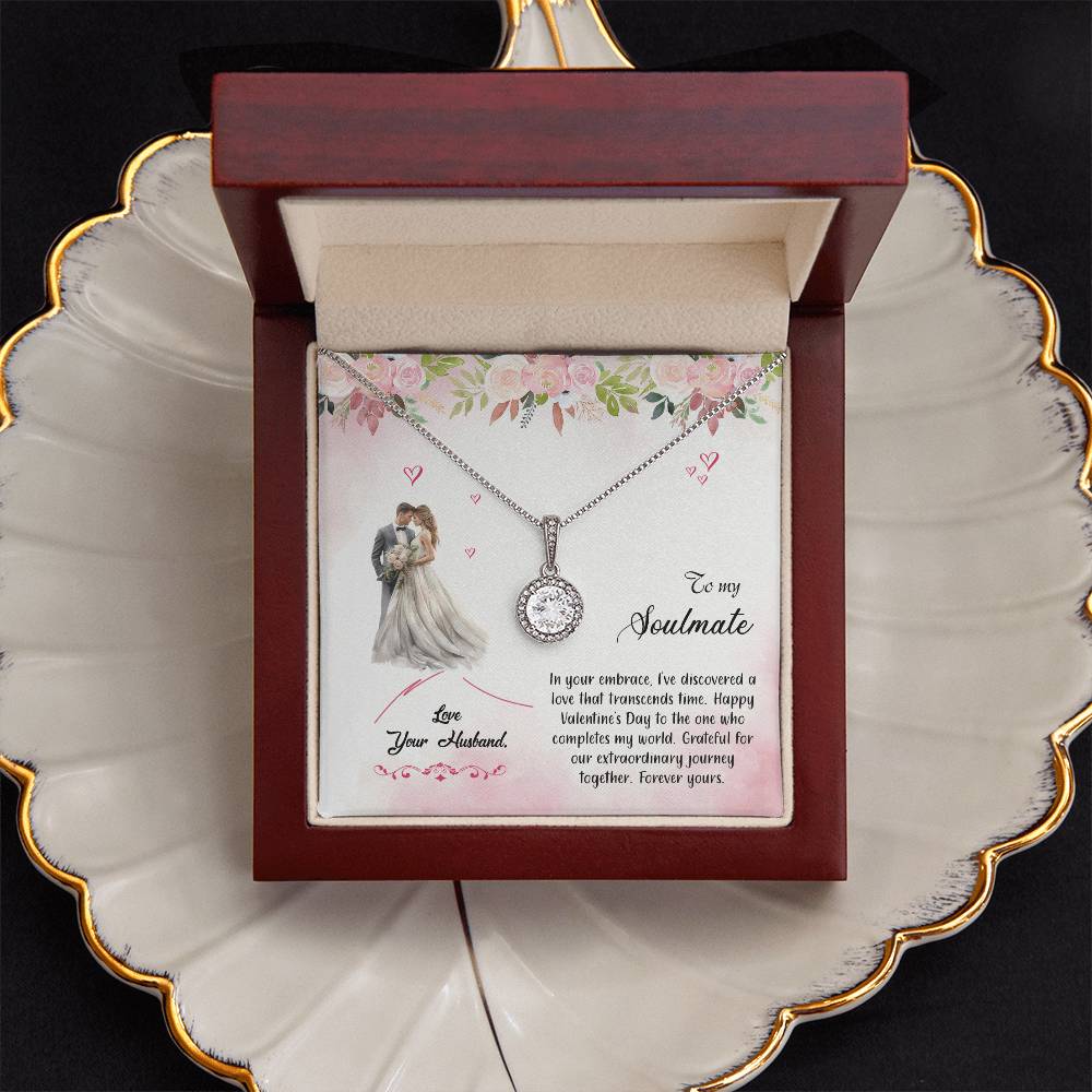 valentine-6b Eternal Hope Necklace, Gift to my Soulmate with Beautiful Message Card