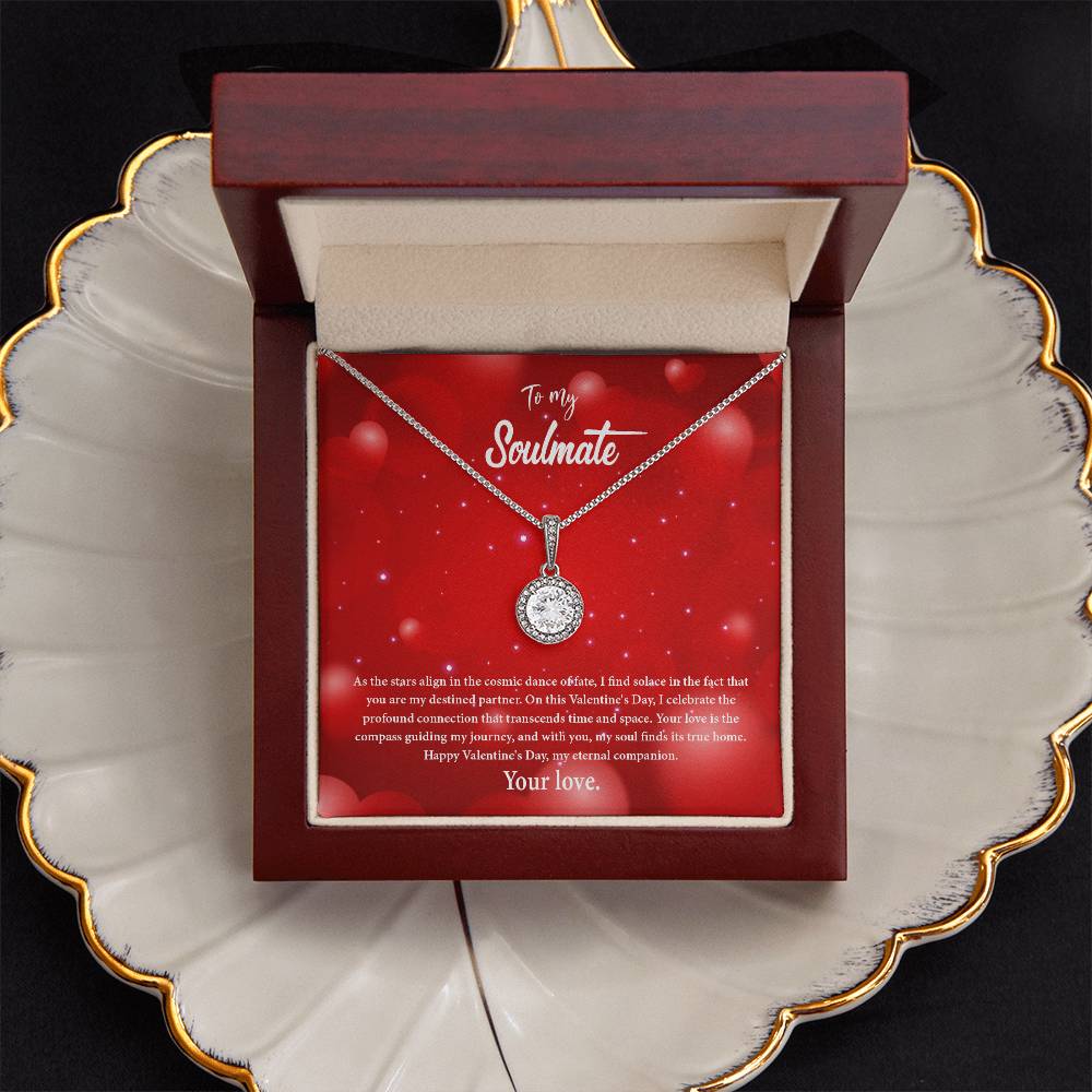 valentine-34b Eternal Hope Necklace, Gift to my Soulmate with Beautiful Message Card