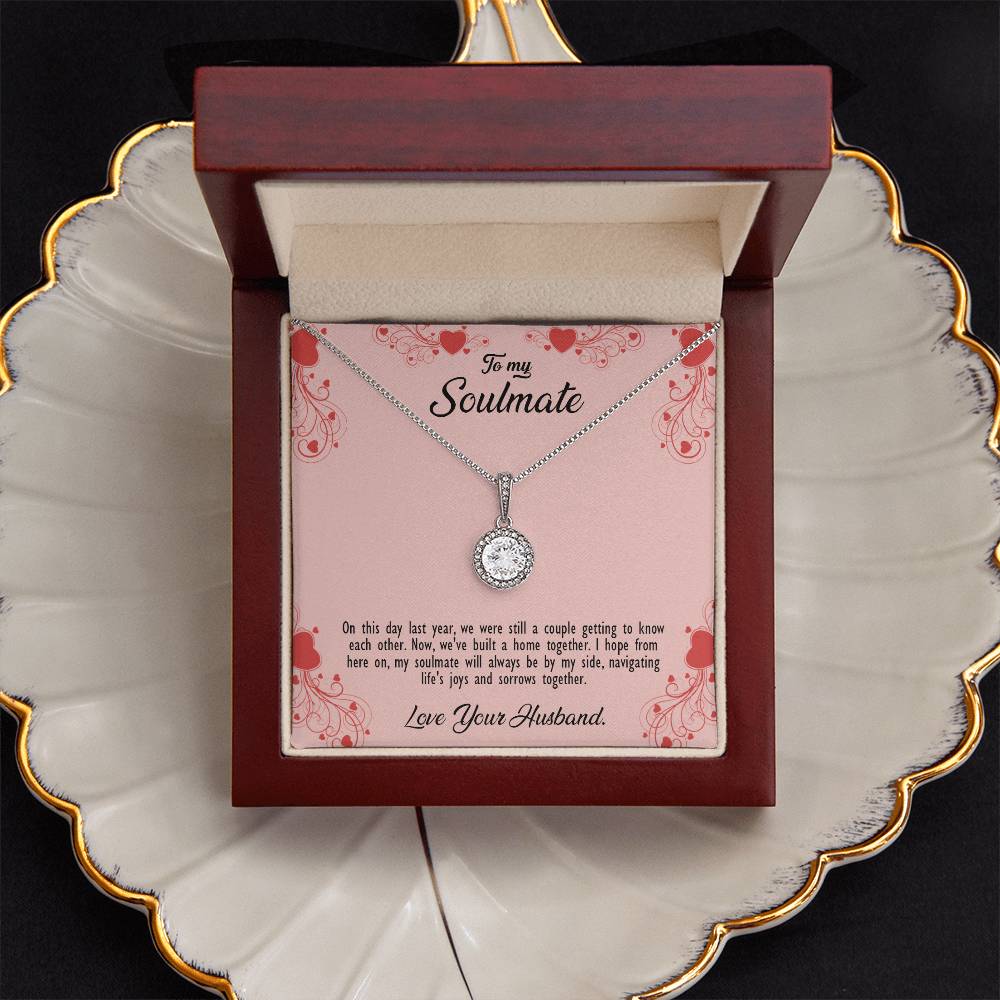 valentine-29b Eternal Hope Necklace, Gift to my Soulmate with Beautiful Message Card