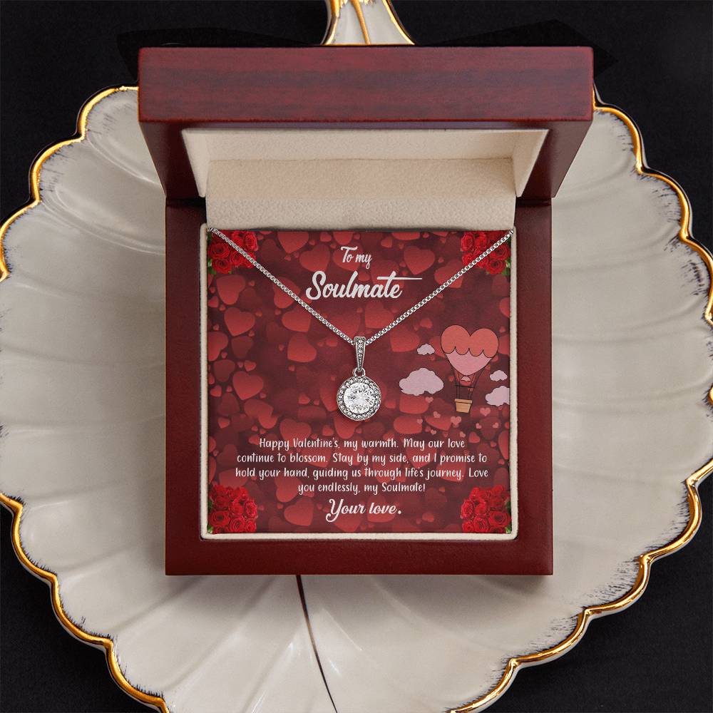 valentine-27b Eternal Hope Necklace, Gift to my Soulmate with Beautiful Message Card