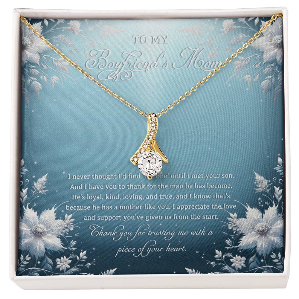 95313c Alluring Beauty Necklace, Gift to my Boyfriend's Mom with Beautiful Message Card