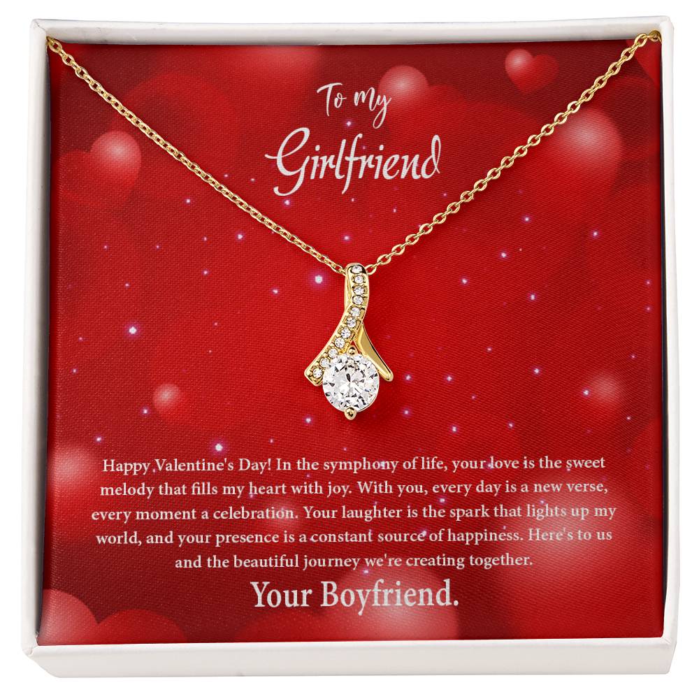 valentine-34c Alluring Beauty Necklace, Gift to my Girlfriend with Beautiful Message Card