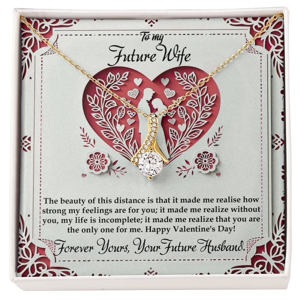 Valentine-st16d Alluring Beauty Necklace, Gift to my Future Wife with Beautiful Message Card