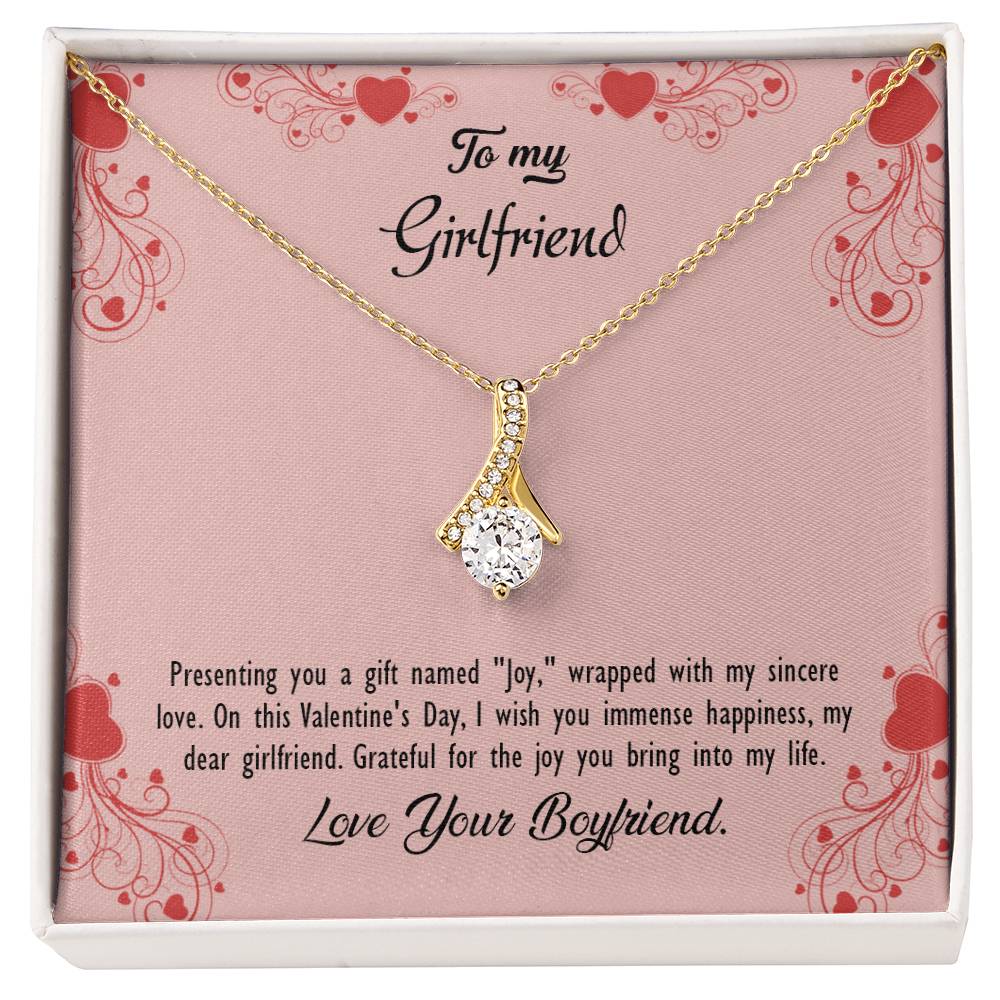 valentine-29c Alluring Beauty Necklace, Gift to my Girlfriend with Beautiful Message Card