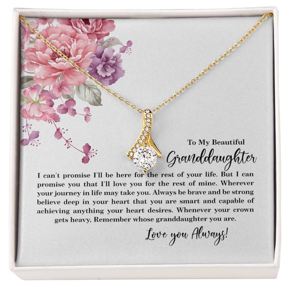 4027c Alluring Beauty Necklace, Gift to my Granddaughter with Beautiful Message Card