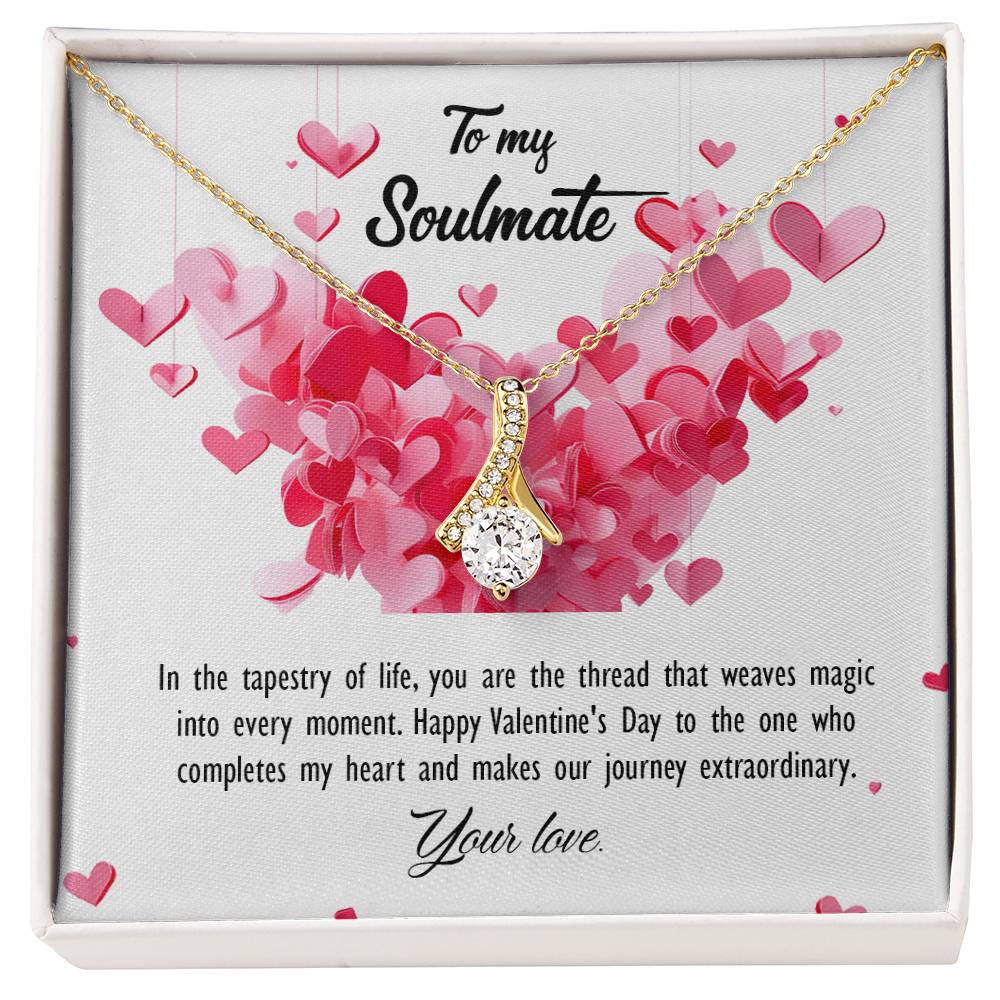 valentine-26b Alluring Beauty Necklace, Gift to my Soulmate with Message Card