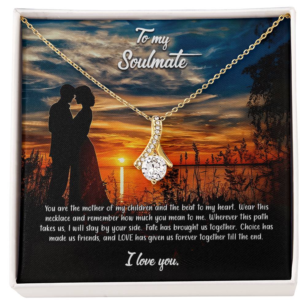 valentine-3b Alluring Beauty Necklace, Gift to my Soulmate with Message Card