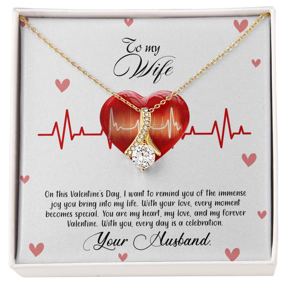 valentine-33a Alluring Beauty Necklace, Gift to my Wife with Beautiful Message Card