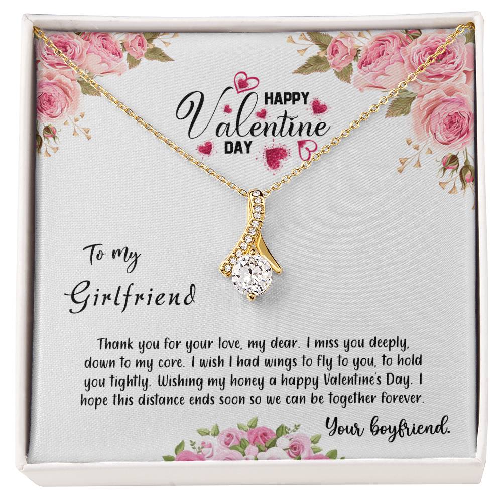 valentine-31c Alluring Beauty Necklace, Gift to my Girlfriend with Beautiful Message Card