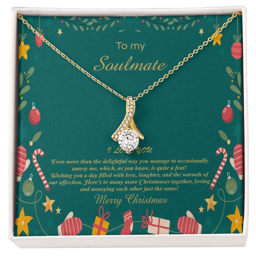 94098b Alluring Beauty Necklace, Gift to my Soulmate with Message Card