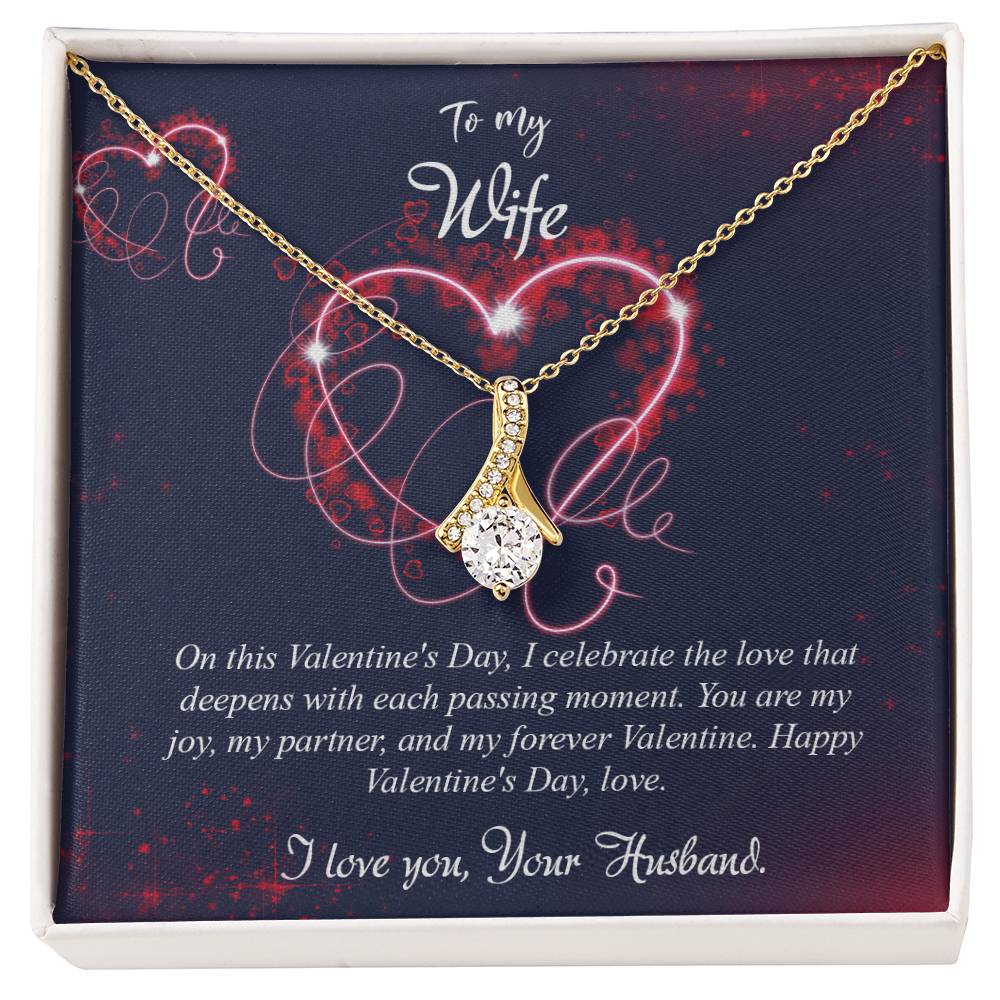 valentine-7a Alluring Beauty Necklace, Gift to my Wife with Beautiful Message Card