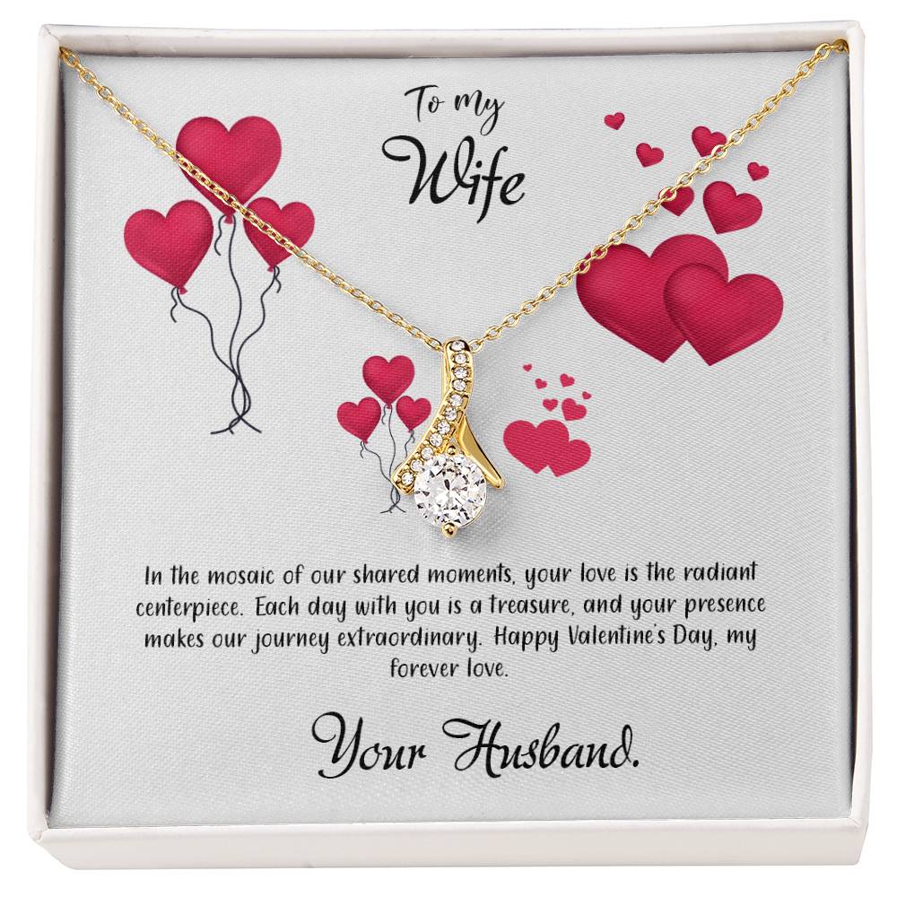 valentine-11a Alluring Beauty Necklace, Gift to my Wife with Beautiful Message Card