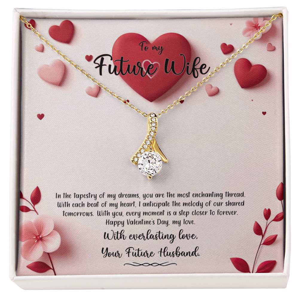 Valentine-st6d Alluring Beauty Necklace, Gift to my Future Wife with Beautiful Message Card