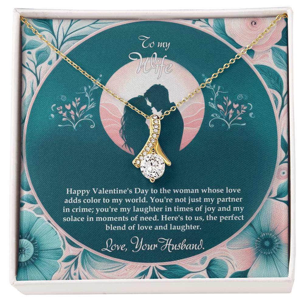 Valentine-st32a Alluring Beauty Necklace, Gift to my Wife with Beautiful Message Card