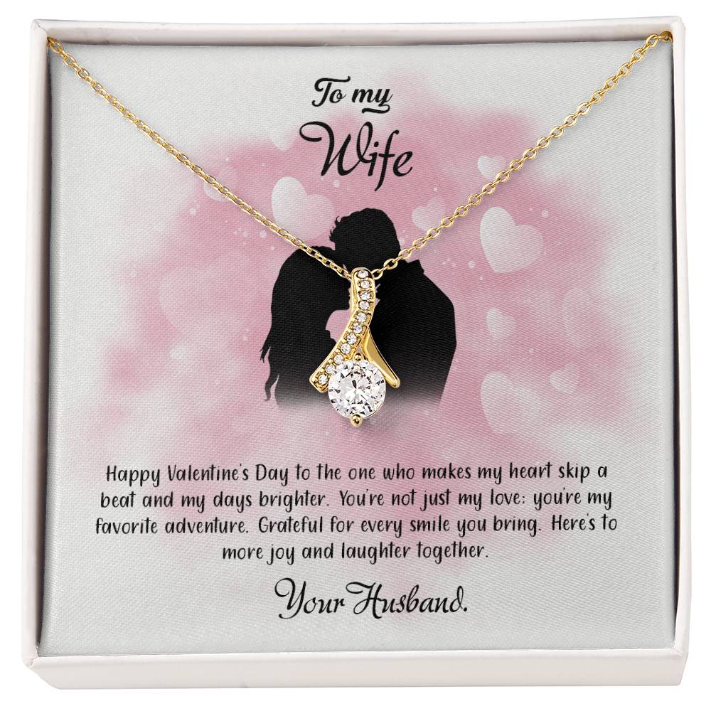 valentine-5a Alluring Beauty Necklace, Gift to my Wife with Beautiful Message Card