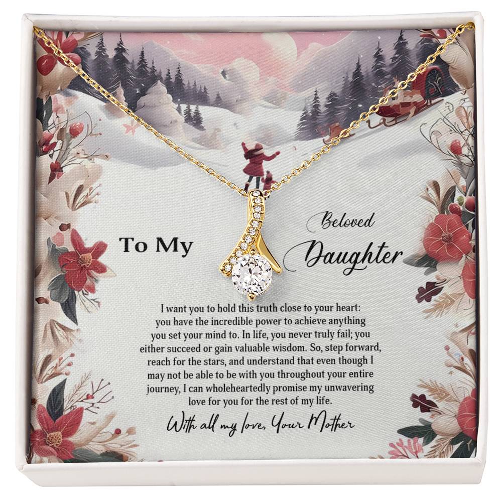 4023c Alluring Beauty Necklace, Gift to My Daughter with Beautiful Message Card