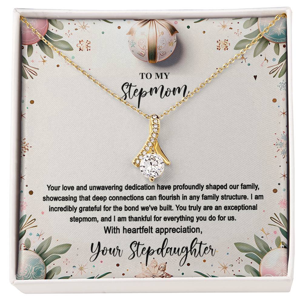 4048(a) Alluring Beauty Necklace, Gift to my Stepmom with Beautiful Message Card