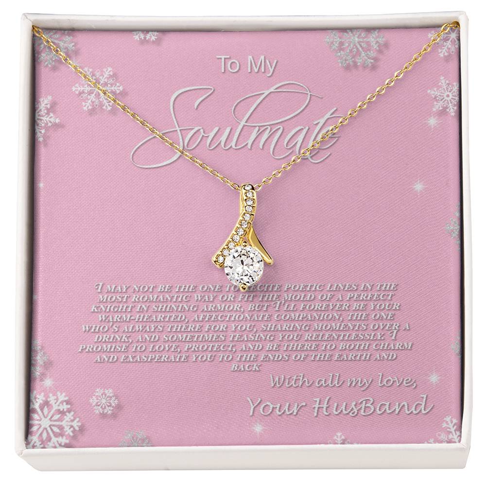 4006b Alluring Beauty Necklace, Gift to my Soulmate with Message Card