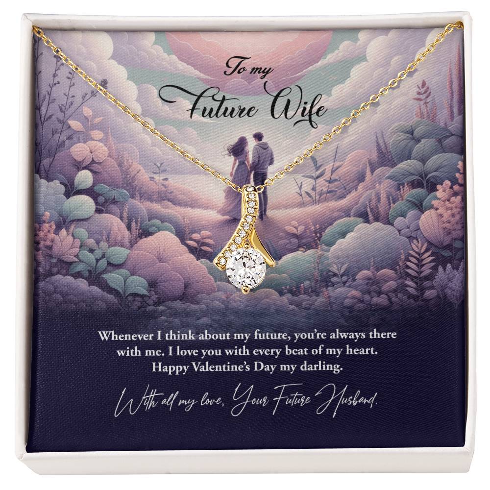 Valentine-st23d Alluring Beauty Necklace, Gift to my Future Wife with Beautiful Message Card