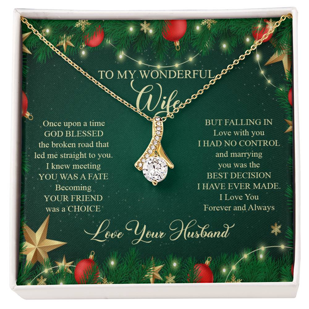 93045a Alluring Beauty Necklace,  Gift to my Wife with very nice Message Card