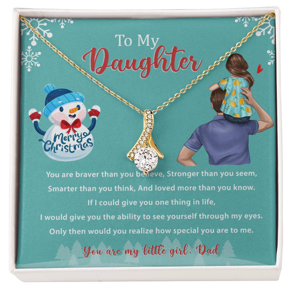 94669c Alluring Beauty Necklace, Gift to My Daughter with Beautiful Message Card