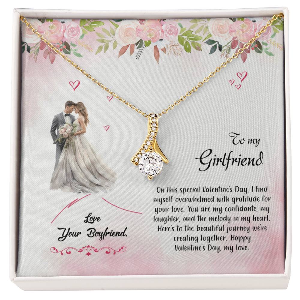 valentine-6c Alluring Beauty Necklace, Gift to my Girlfriend with Beautiful Message Card