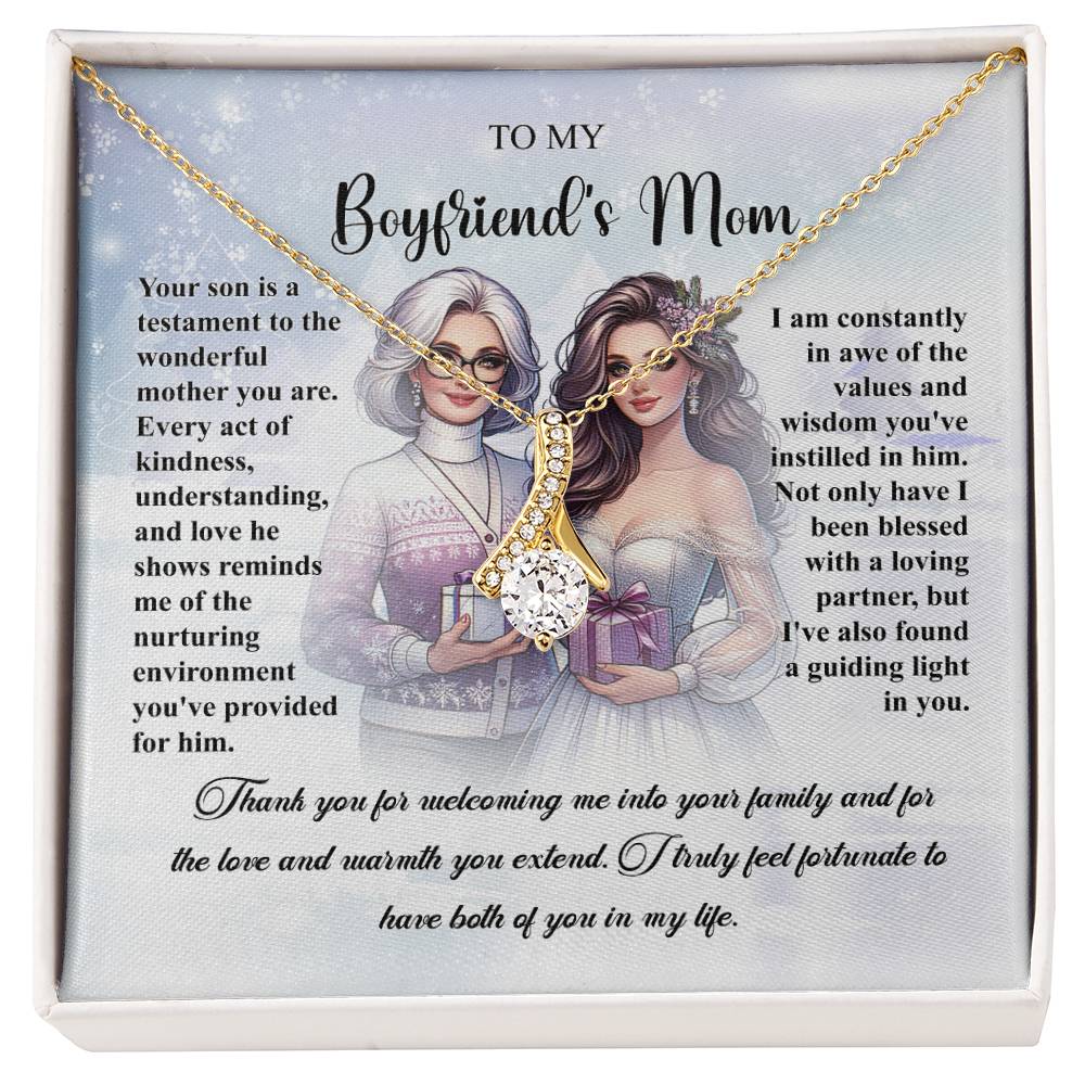 95311a Alluring Beauty Necklace, Gift to my Boyfriend's Mom with Beautiful Message Card