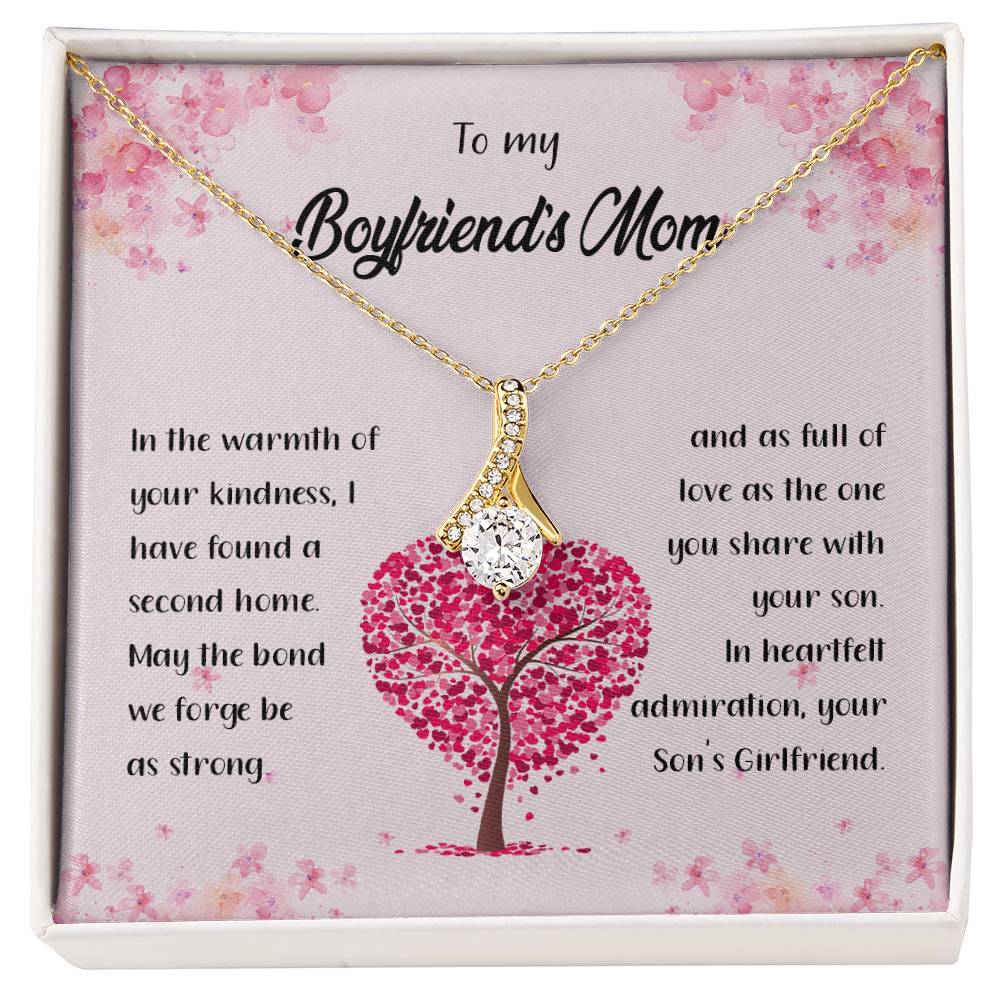 4042c Alluring Beauty Necklace, Gift to my Boyfriend's Mom with Beautiful Message Card