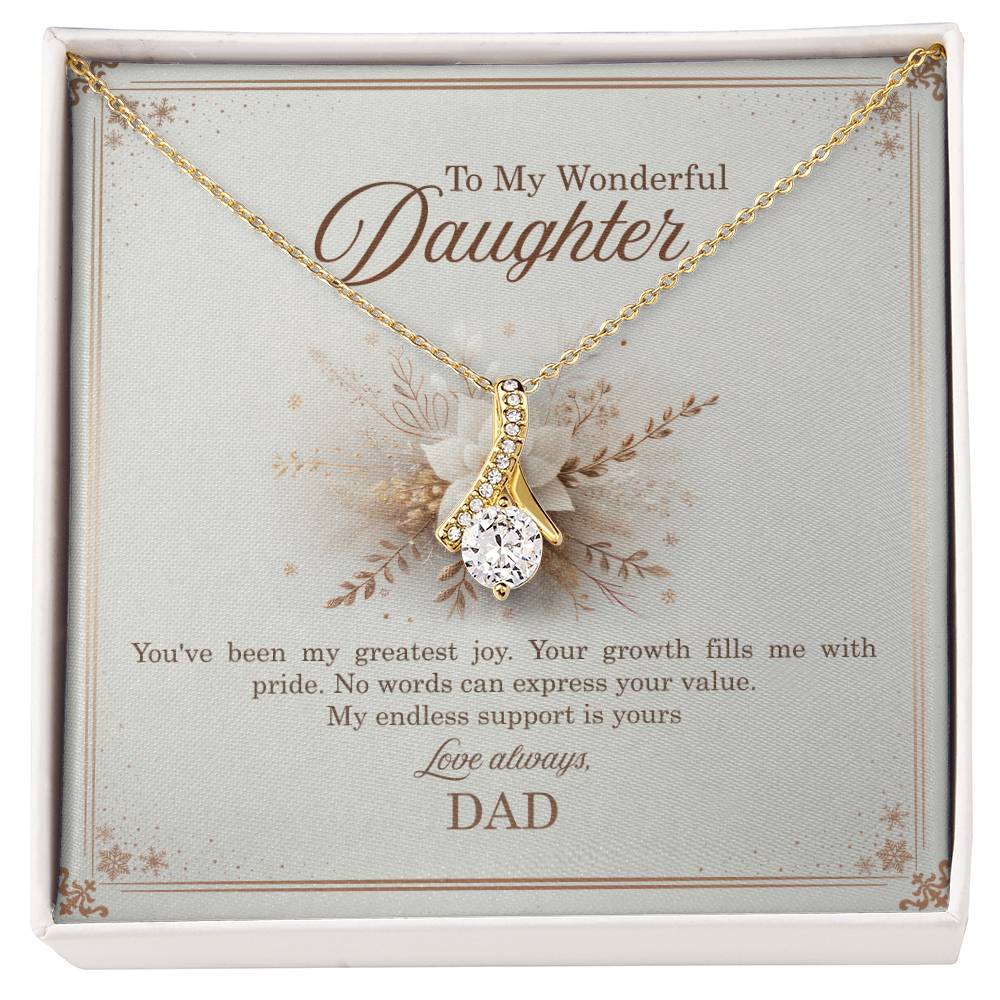 95318 c Alluring Beauty Necklace, Gift to My Daughter with Beautiful Message Card