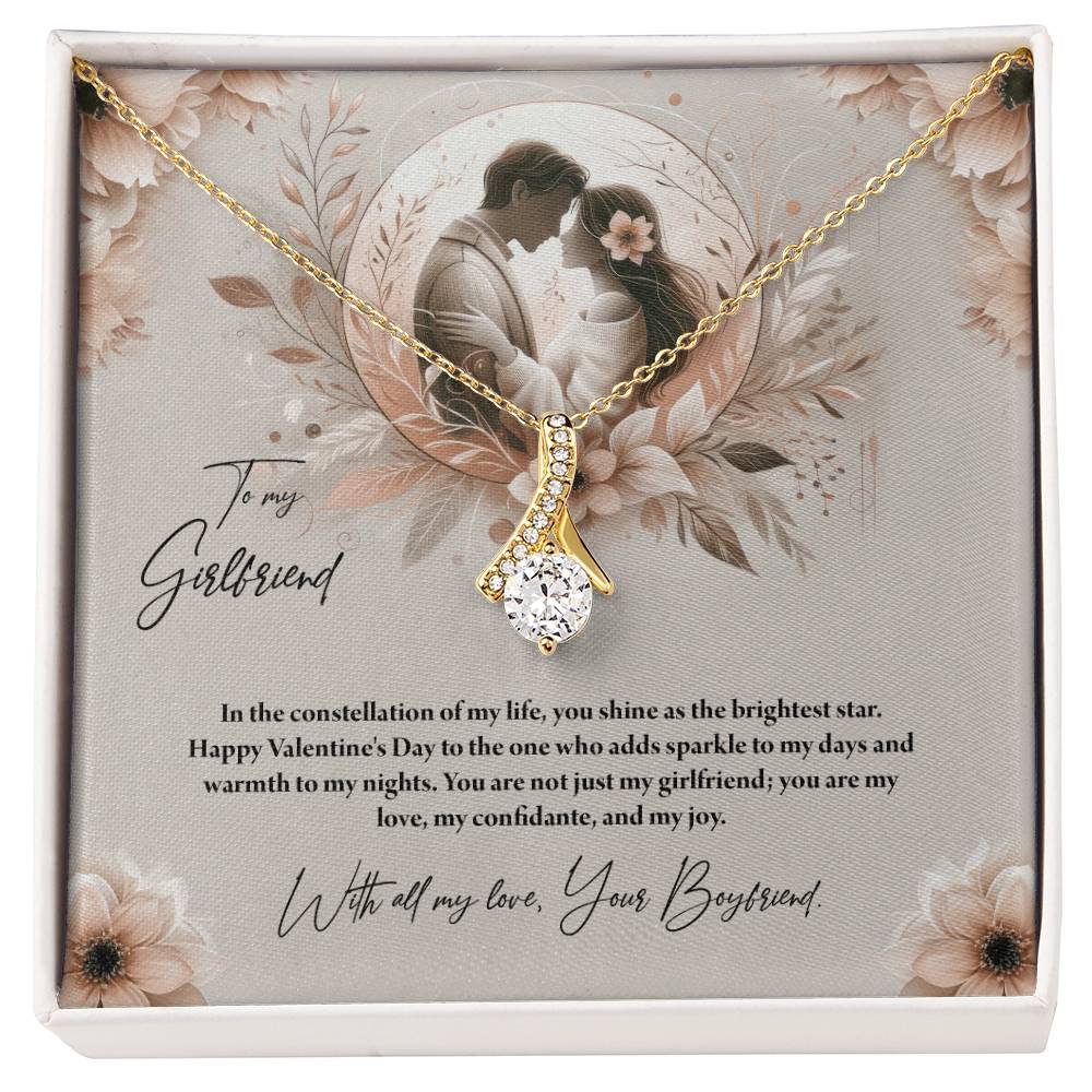 Valentine-st27c Alluring Beauty Necklace, Gift to my Girlfriend with Beautiful Message Card