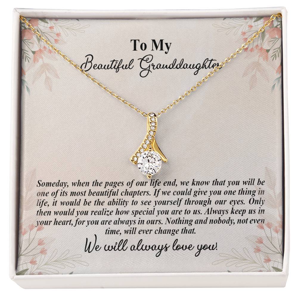 4025d Alluring Beauty Necklace, Gift to my Granddaughter with Beautiful Message Card