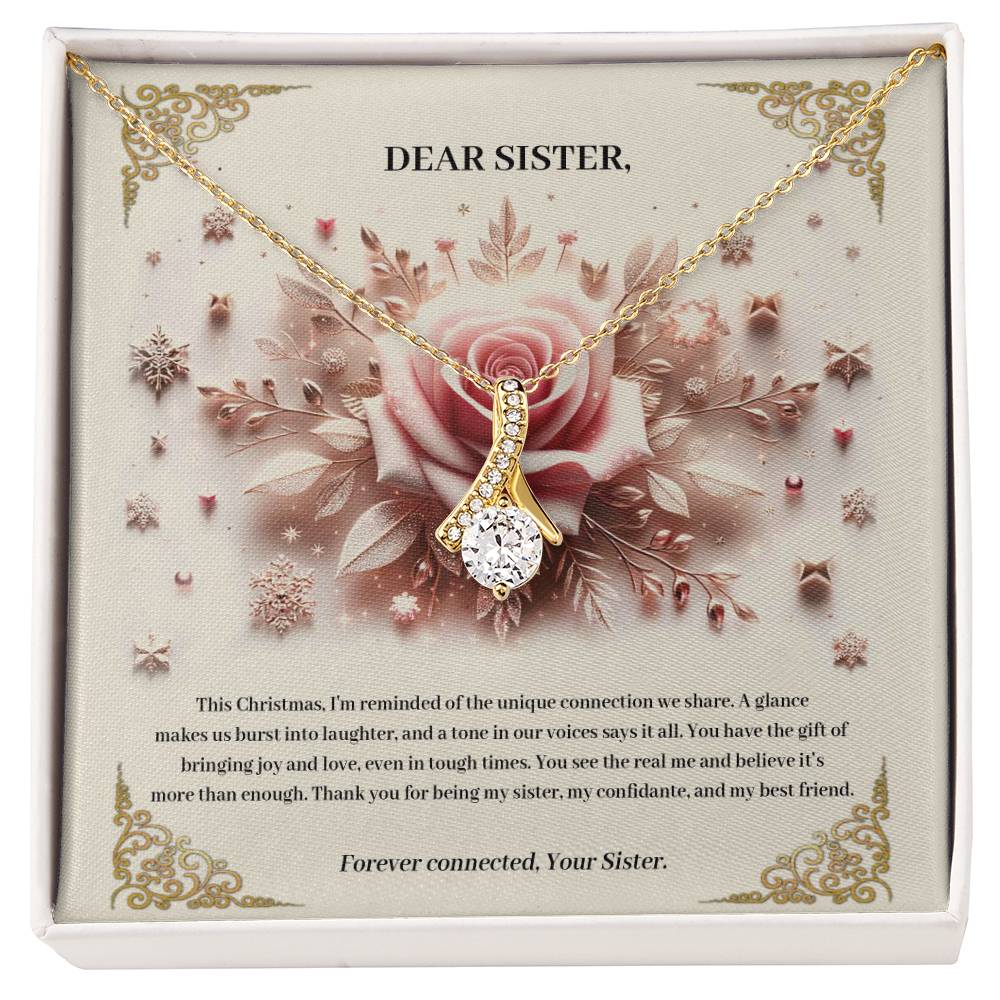 95341b Alluring Beauty Necklace, Gift to my Sister with Beautiful Message Card