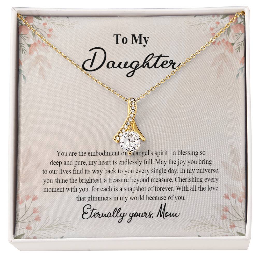 4025b Alluring Beauty Necklace, Gift to My Daughter with Beautiful Message Card