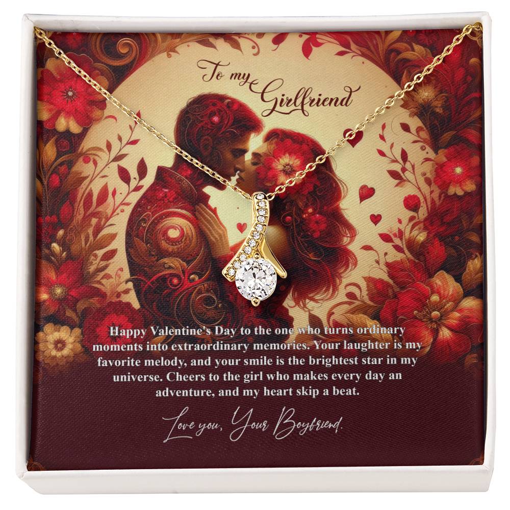 Valentine-st31c Alluring Beauty Necklace, Gift to my Girlfriend with Beautiful Message Card