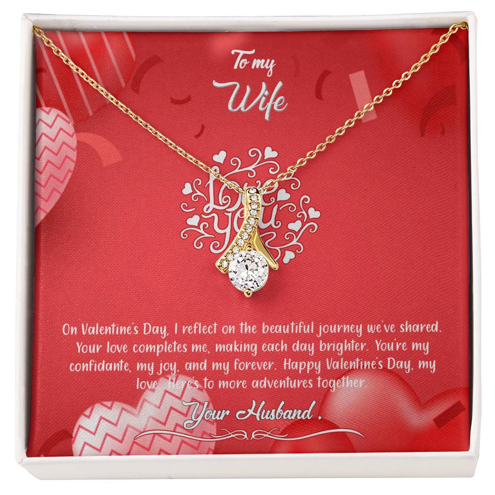 valentine-4a Alluring Beauty Necklace, Gift to my Wife with Beautiful Message Card