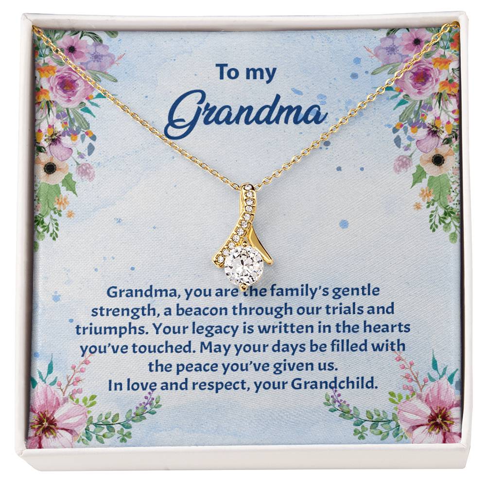 4038b Alluring Beauty Necklace, Gift to my Grandma with Beautiful Message Card