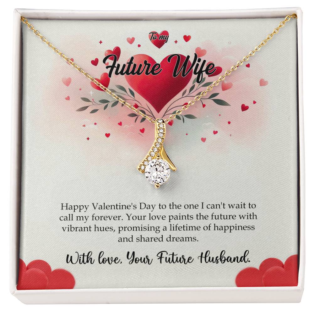 Valentine-st11d Alluring Beauty Necklace, Gift to my Future Wife with Beautiful Message Card